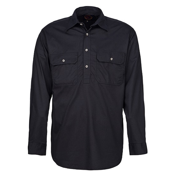 Ritemate Mens Pilbara Closed Front L/S Work Shirt from Highlands Workwear