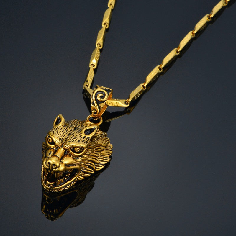 Gorgeous Gold Wolf Necklace – Animals Realm