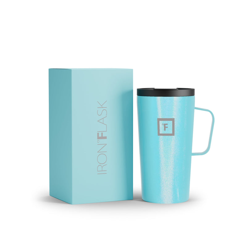 Double Wall Insulated Mug Teal Lid 32 oz - Mugs N Coffee