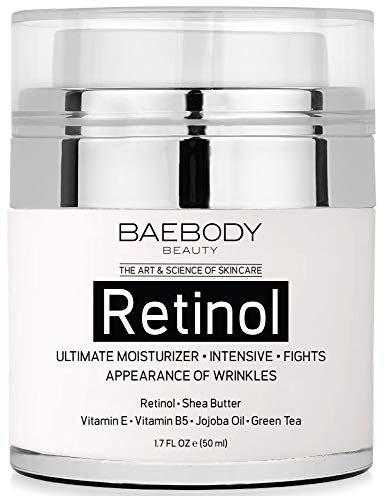 Baebody Retinol Moisturizer Cream for Face and Eye Area - With Retinol, Jojoba Oil, Vitamin E. Fights the...