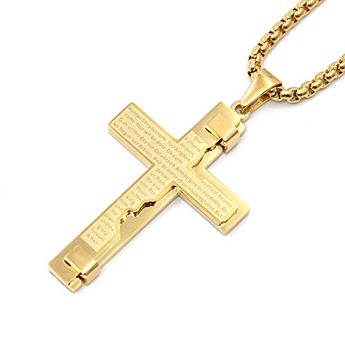 Men's Stainless Steel Cross Pendant 