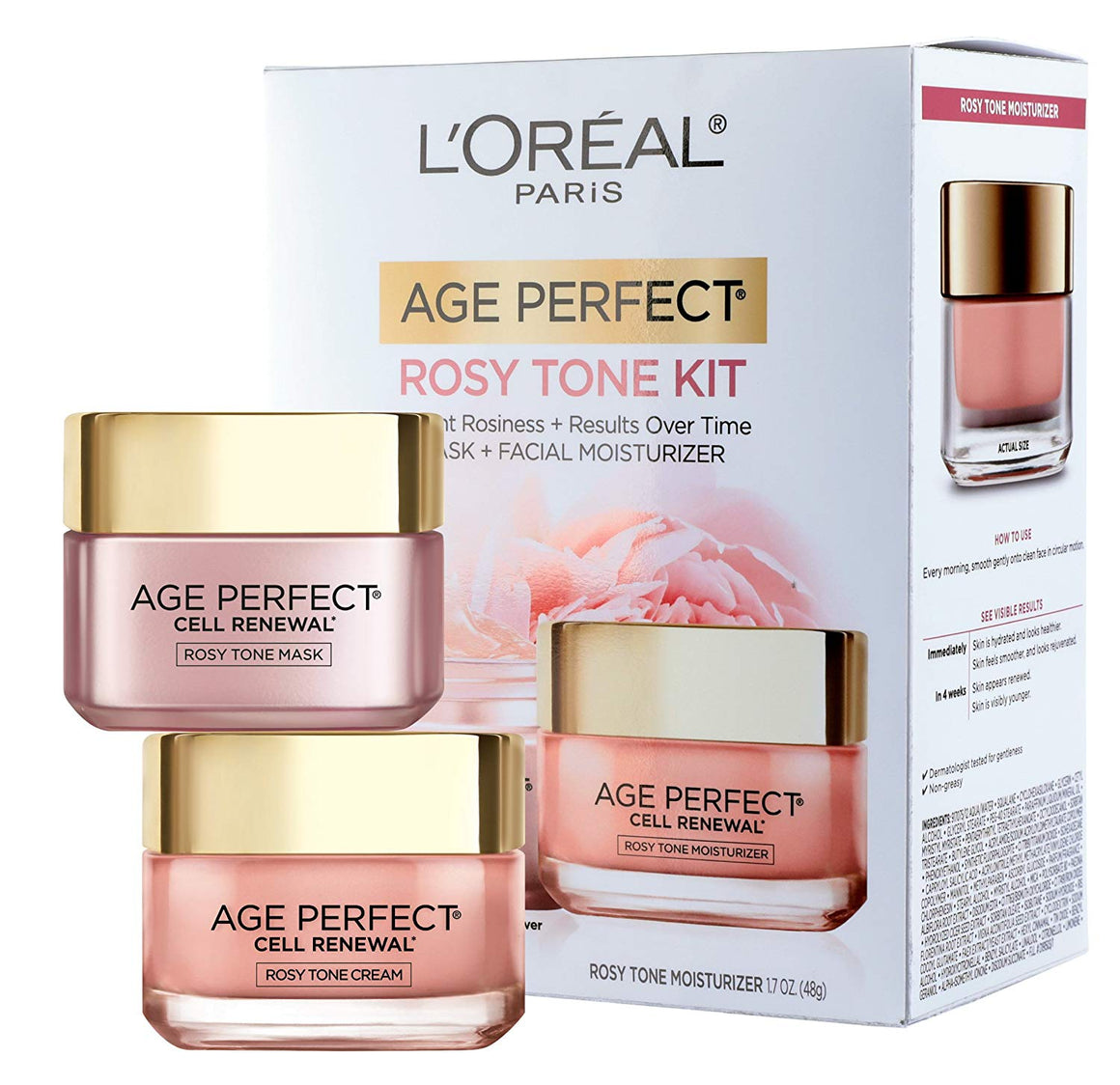 L'Oréal Paris Skincare Giftable Kit with Age Perfect Favorites Rosy To...