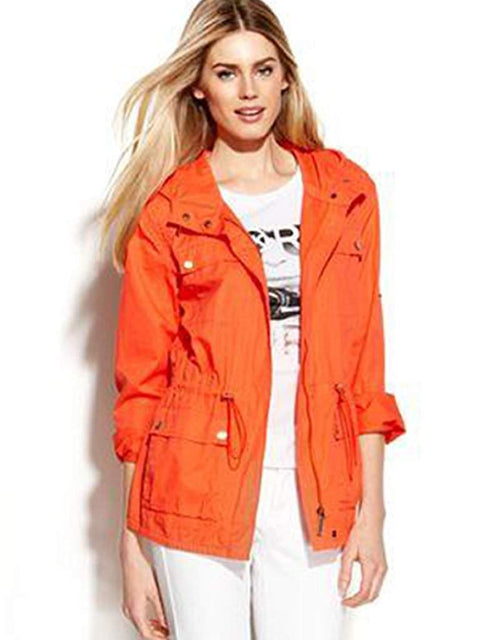 michael kors jacket womens orange