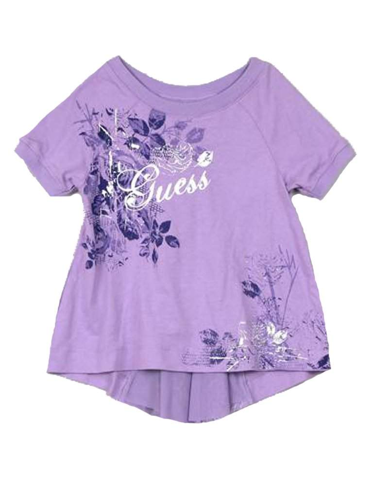 purple guess shirt