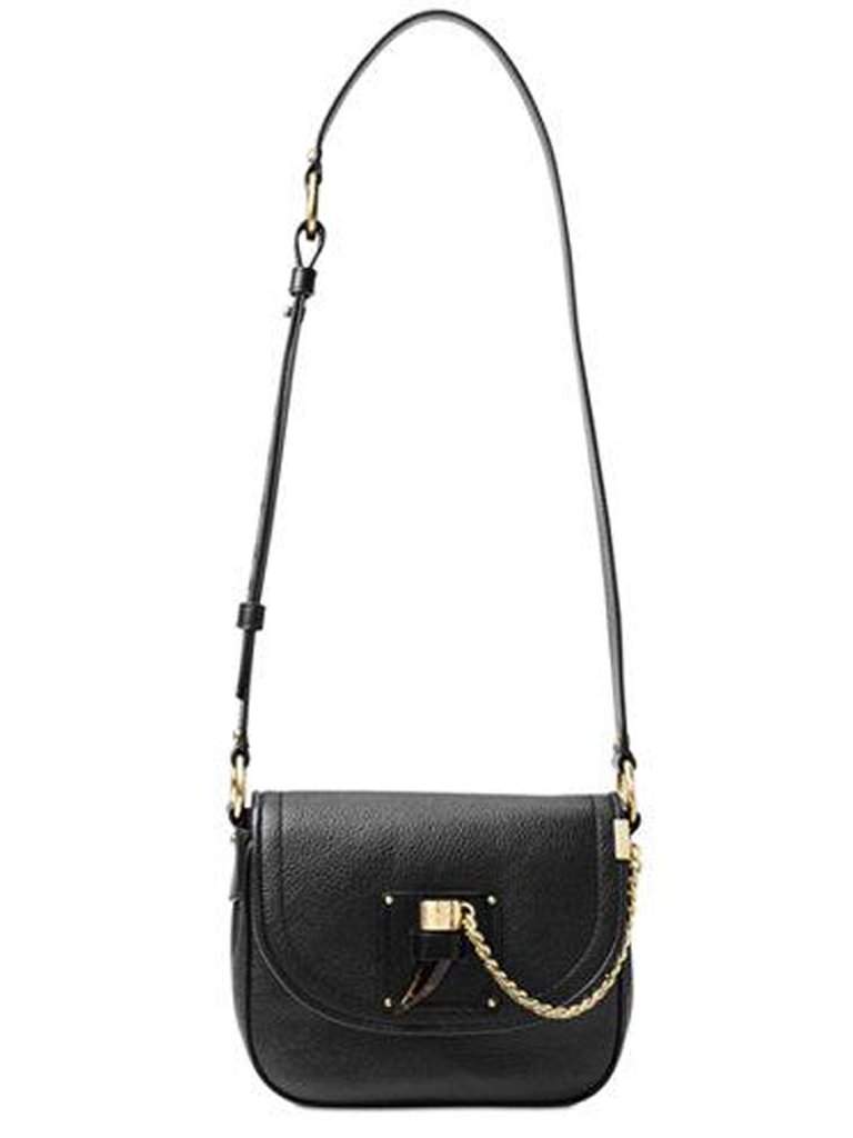 michael kors black saddle bag