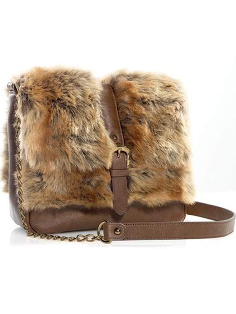 fur crossbody bag