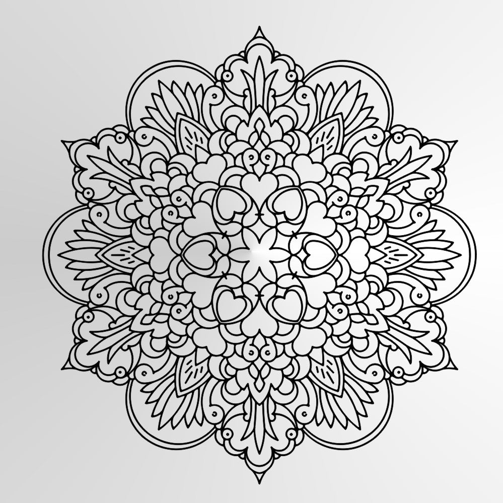 mandala hearts flowers sizes reusable stencil wall decor