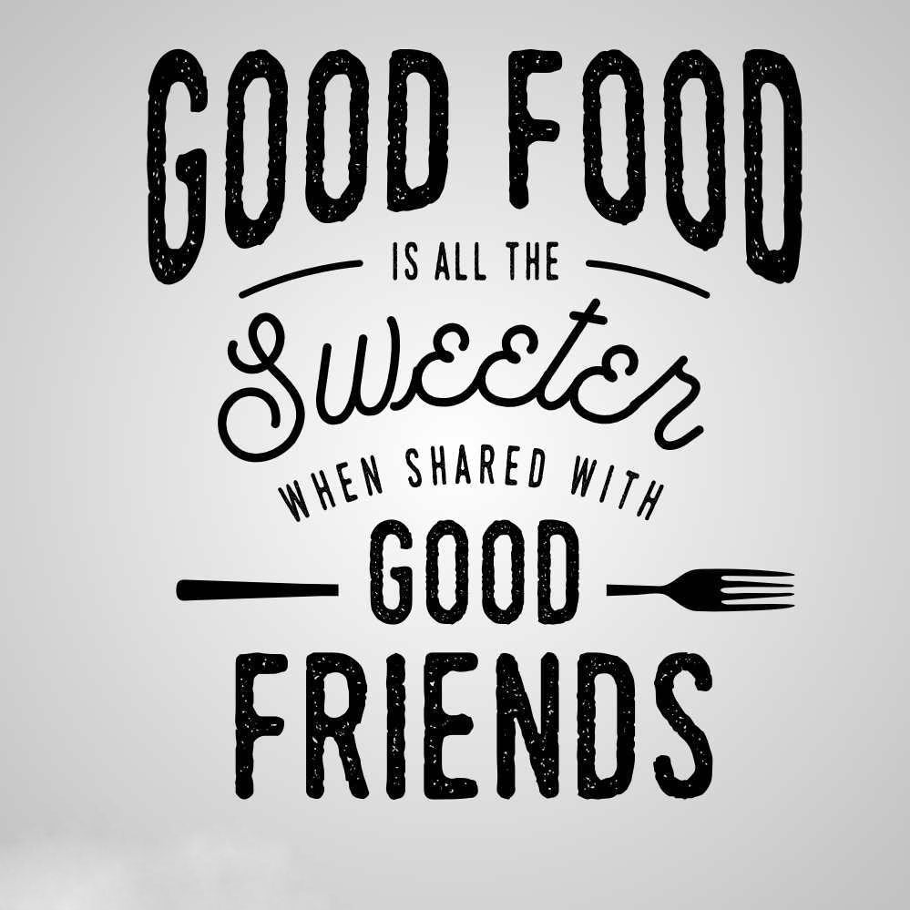 GOOD FOOD GOOD FRIENDS QUOTE Sizes Reusable Stencil Modern Style 'Q22