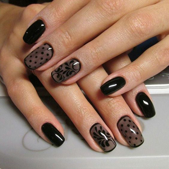 99 Trending Black Nails Art Manicure Ideas
