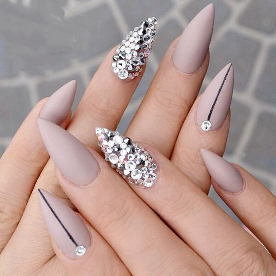 paid link) pink stiletto nails #stilettonails | Nail art, Stiletto nail art,  Gel nails