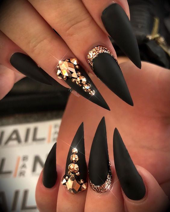 Nail Art Tutorial: Stiletto Bling Nails | Nailpro