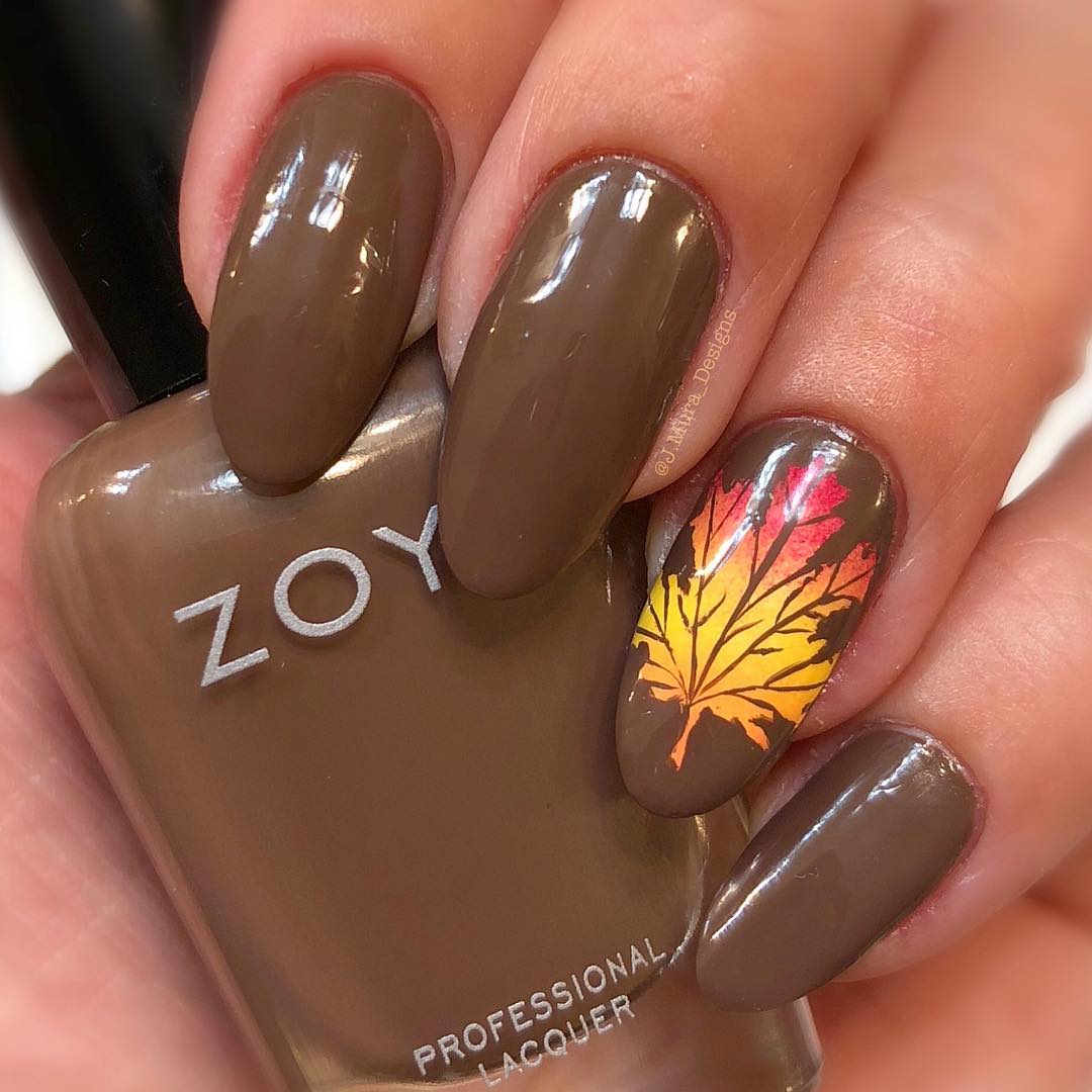 Fall Leaf Nails