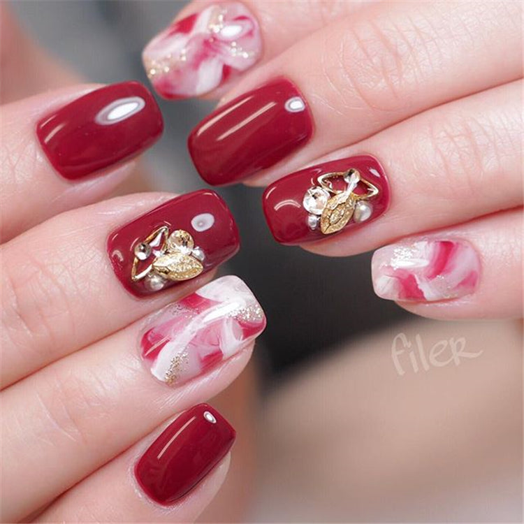 Creative Ideas for Red Acrylic Nails Designs – OSTTY