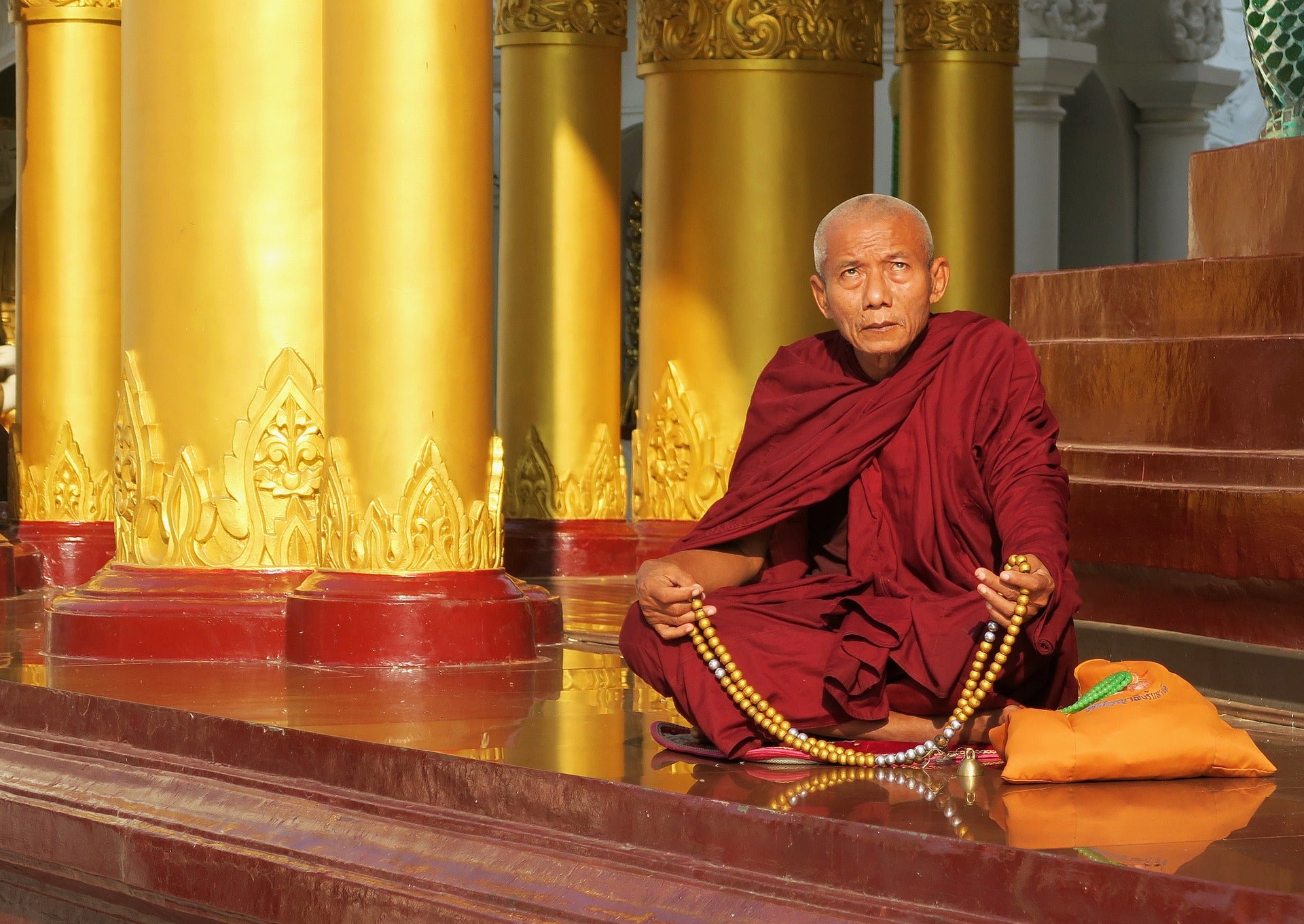 Monk With Mala Beads -  Canada