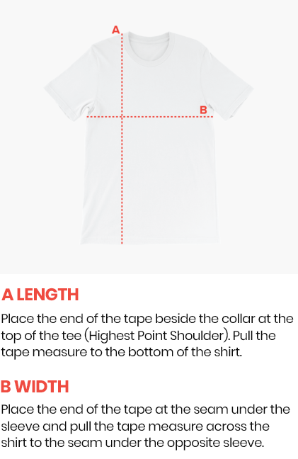 Unisex T Shirt Size Chart How To Measure