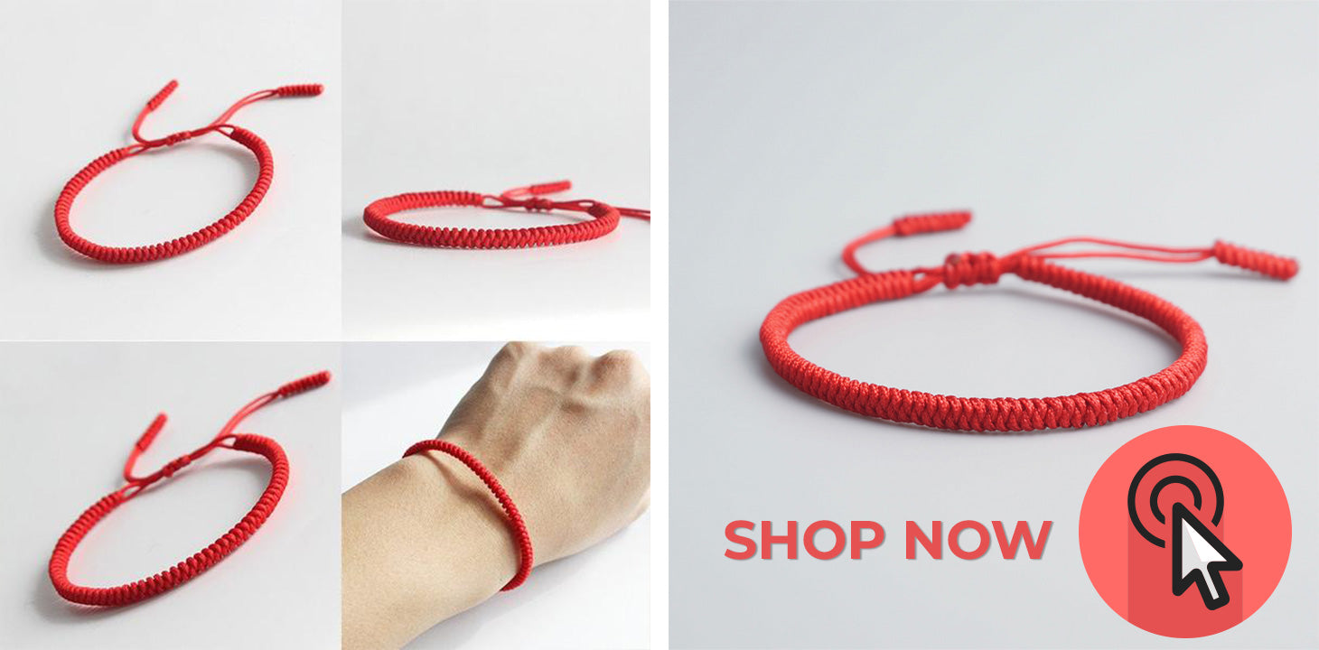 The Original Lucky Ceramic Red String Bracelets [Set of 4]
