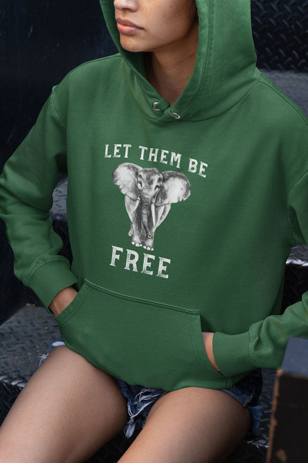 Let Elephants Be Free Spiritual Inspirational Hoodie