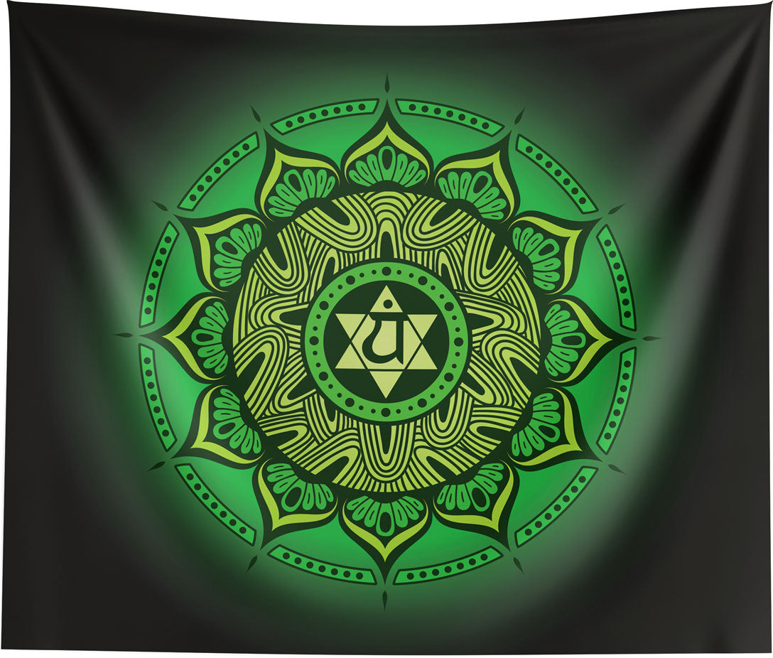 Heart Chakra Mandala Spiritual Wall Tapestry Home Decor