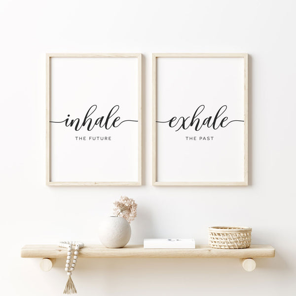 Inhale Exhale Print Wall Art Home Decor