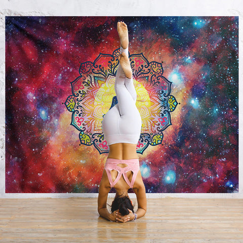 Cosmic Chakras Mandala Tapestry