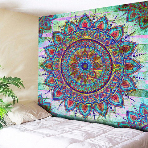 Bohemian Floral Mandala Tapestry