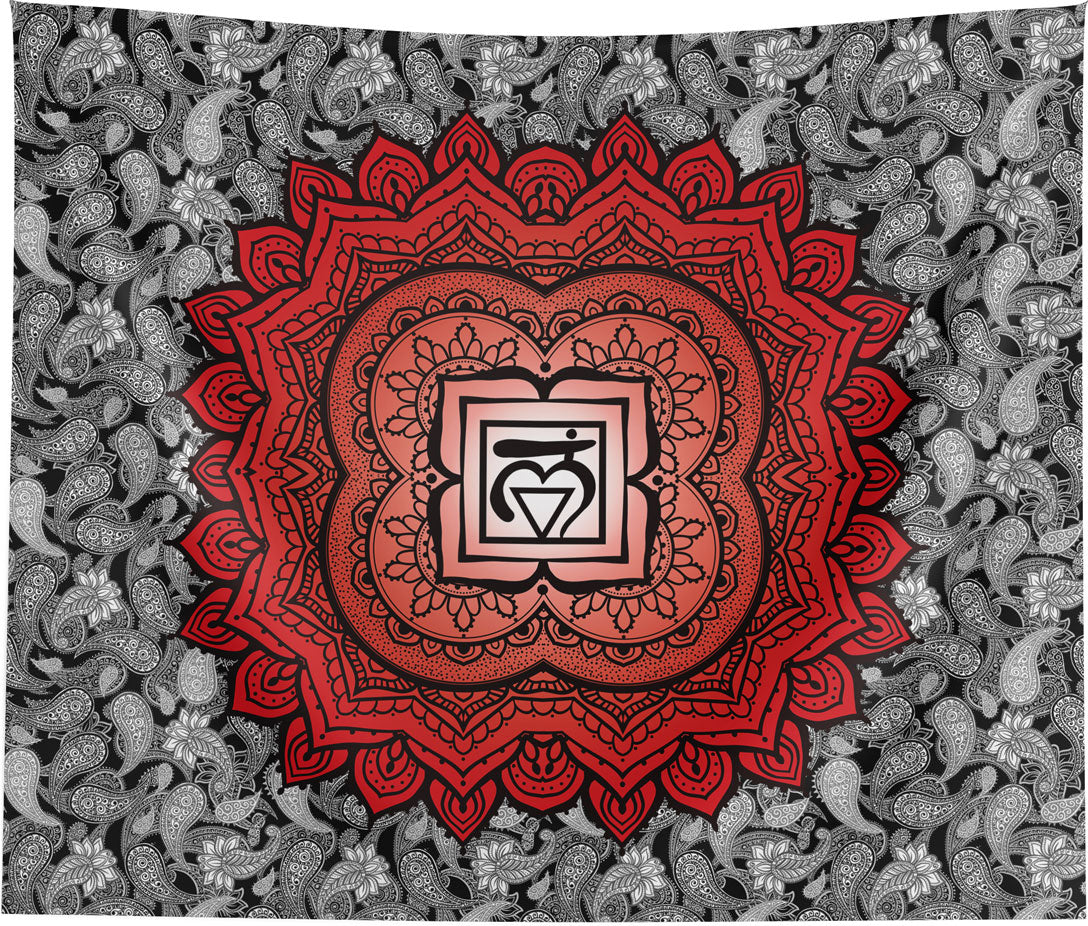 Root Chakra Mandala Wall Tapestry Spiritual Home Decor