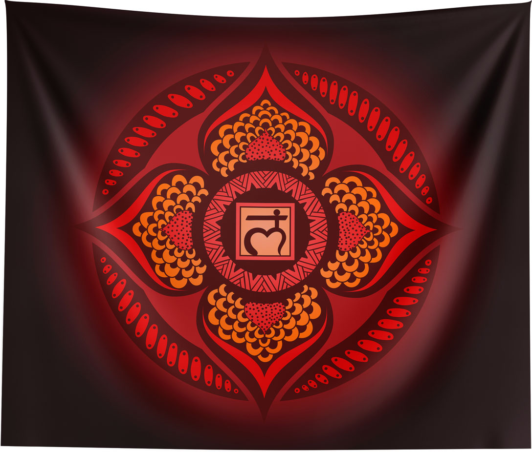 Root Chakra Mandala Wall Tapestry Home Decor