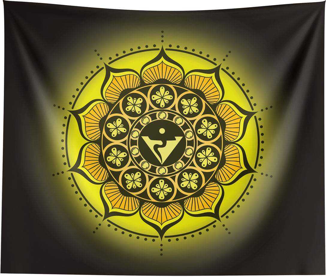 Solar Plexus Chakra Spiritual Mandala Wall Tapestry