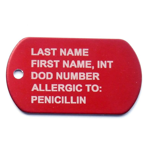 What Are Red Medical Warning Dog Tags - US Quick Tags