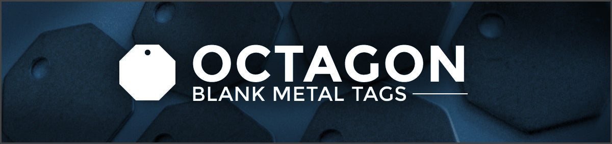 Octagon Blank Metal Tags