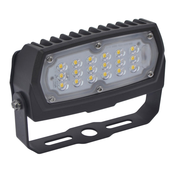 LED Mini Flood Light, U-Bracket Mount, Black, 30W, 3000 Lumens