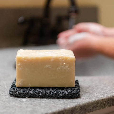 Washing hands with Purity Goat Milk Soap