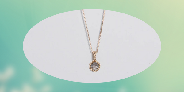 MATRIX HALO NECKLACE | 14K GOLD | SALT & PEPPER DIAMOND