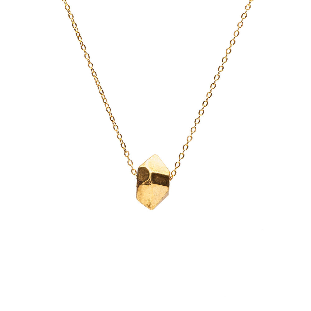 IN STOCK | SLIDING NUGGET CHARM NECKLACE | GOLD VERMEIL