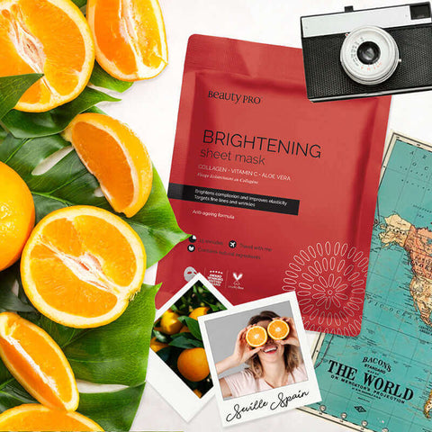 beauty pro brightening collagen facemask with vitamin c 