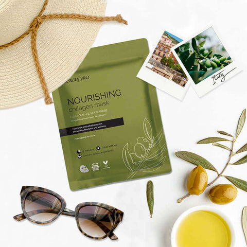 BeautyPro nourishing collagen sheet mask with olive extract