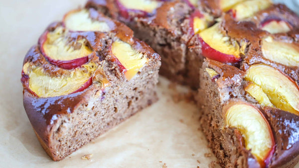 Easter Treats Free Vegan Recipe Pack Almond and Peach Cake