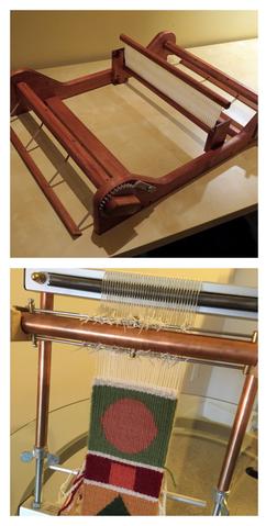 weaving a scarf on a Mirrix Loom