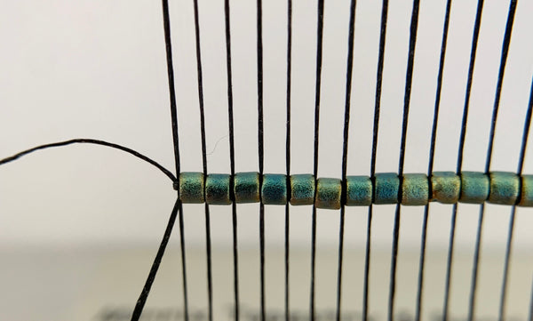 bead weaving on a Mirrix Loom