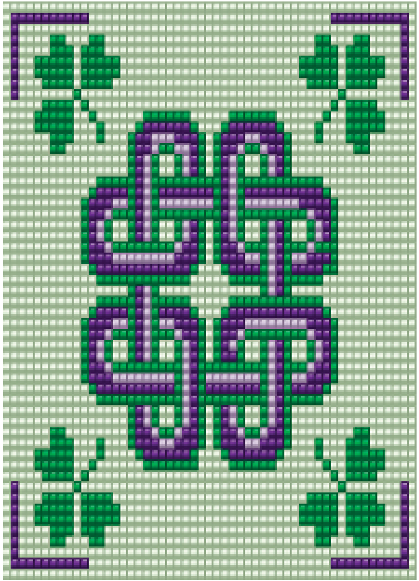 Purple and Green Celtic Knot