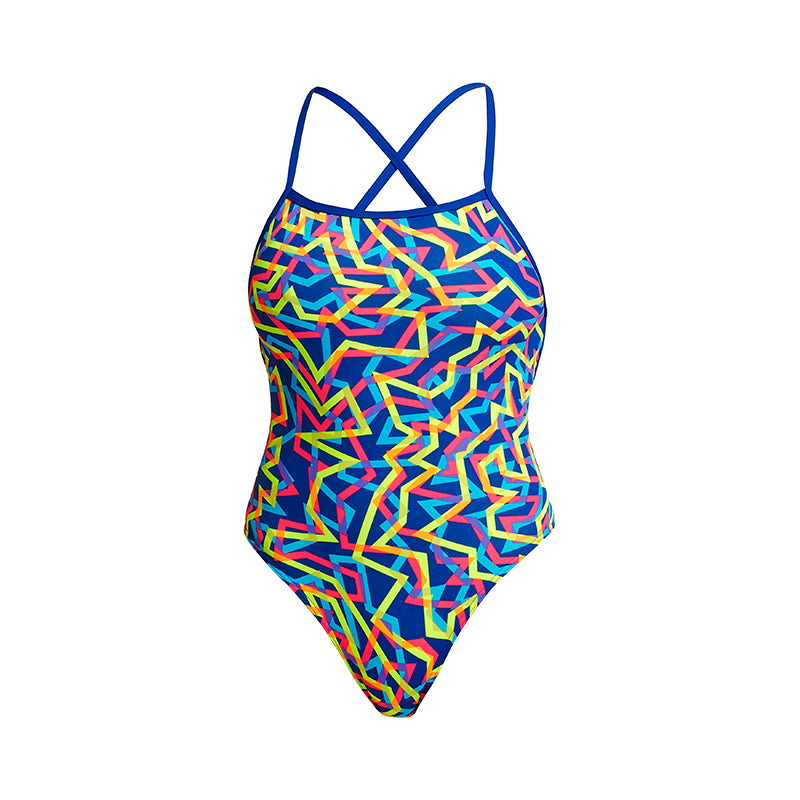 Funkita Noodle Bar Ladies Strapped In One Piece Aqua Swim Supplies