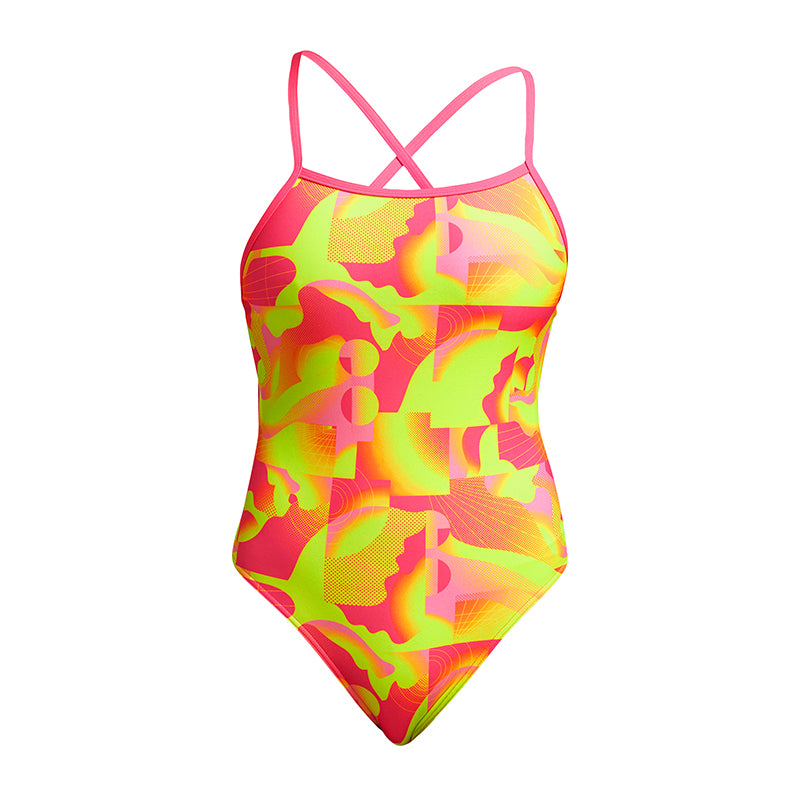 Funkita - Pinged Pink - Ladies Tie Me Tight One Piece – Aqua Swim Supplies