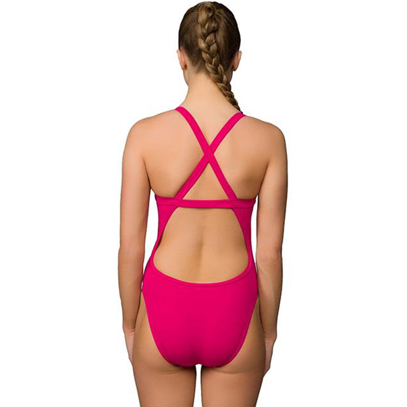 Maru Whirled Away Pacer Flip Back Ladies Swimsuit Pink Aqua Swim Supplies 