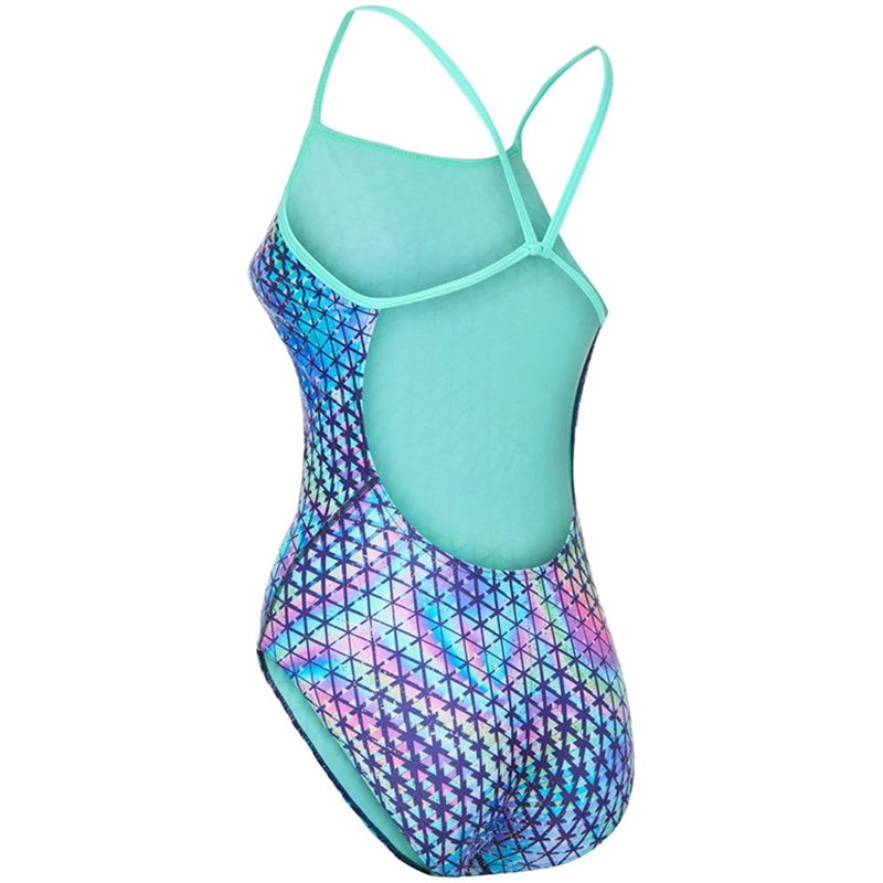 Maru - Techno Prism Swift Back Ladies Swimsuit - Blue/Aqua – Aqua Swim ...