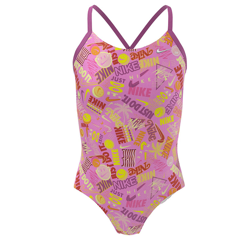 Nike - Girl's Have A Nike Day Crossback One Piece (Pink Spell) – Aqua ...