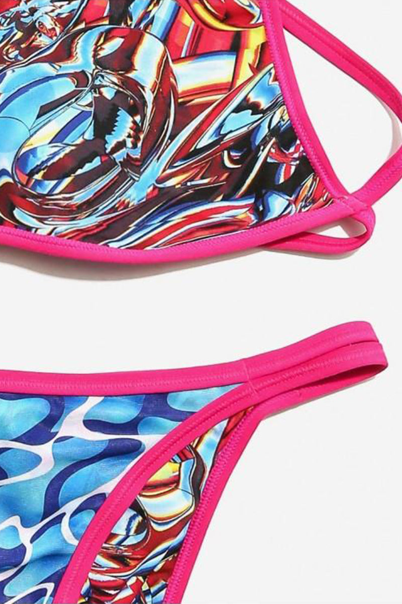 Speedo Flipturns Flip Reverse Two Piece Swimsuit Pink Blue – Aqua