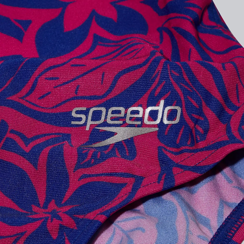 Speedo Womens Bondi Night Floral Allover Digital Tie Back Swimsuit