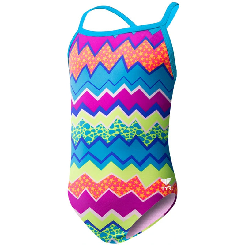 TYR - Swirl Pool Diamondfit Durafast Light Girls Swimsuit – Aqua Swim ...