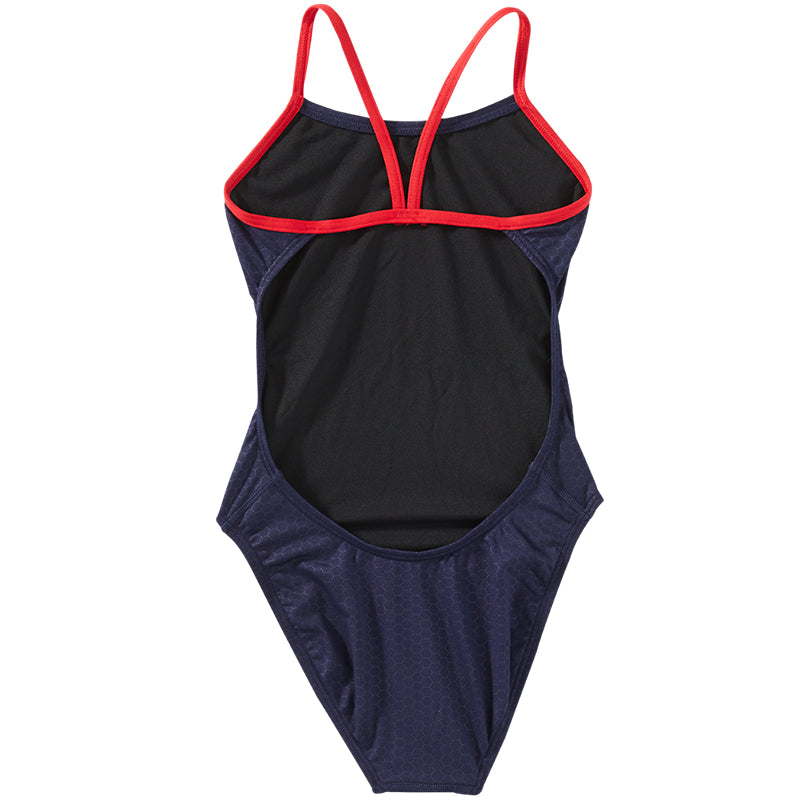 TYR - Hexa Cutoutfit Ladies Swimsuit - Navy/Red – Aqua Swim Supplies