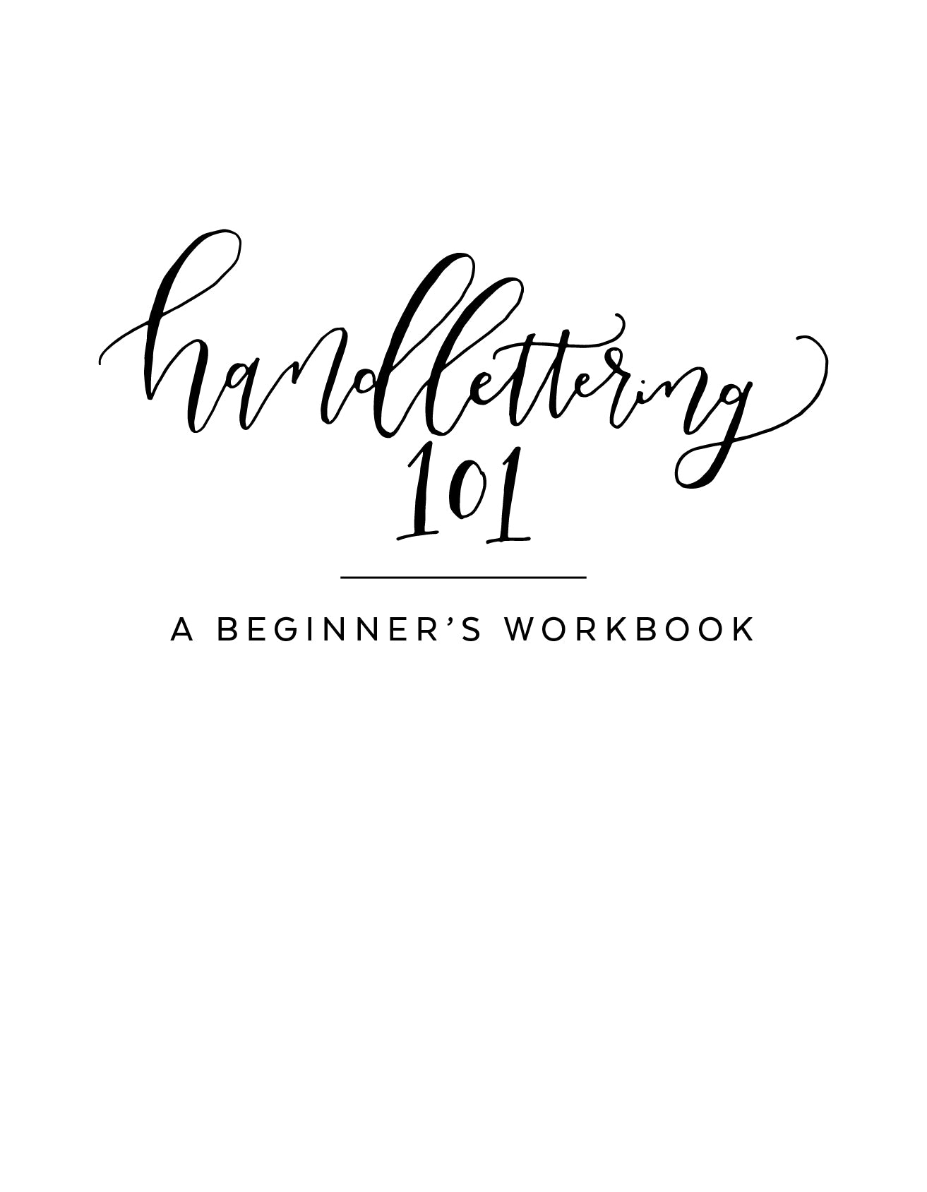 hand lettering workbook